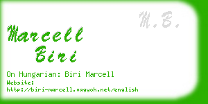 marcell biri business card